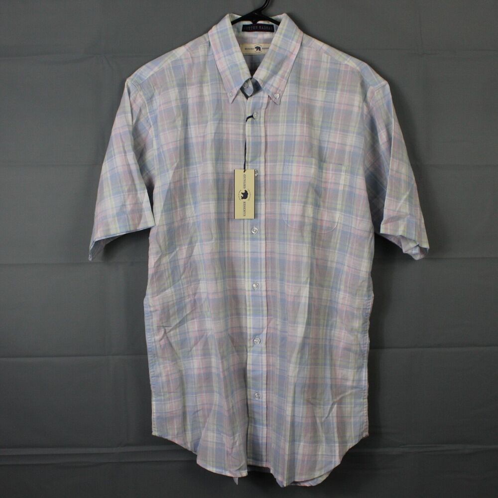 Onward Reserve Shirt Mens Medium Linder Madras Short Sleeve Button Down